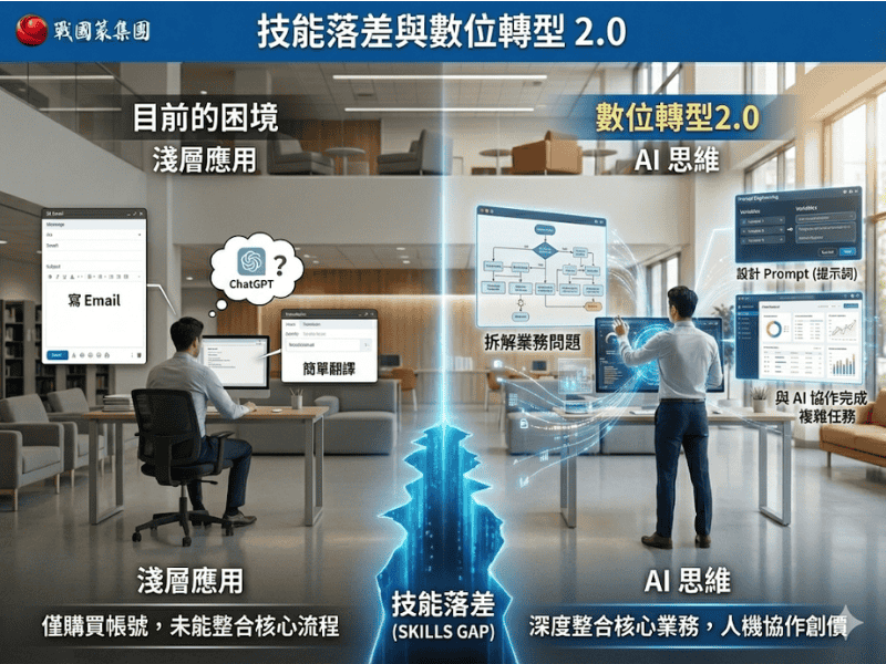 企業 AI 教育——跨越技能落差的關鍵