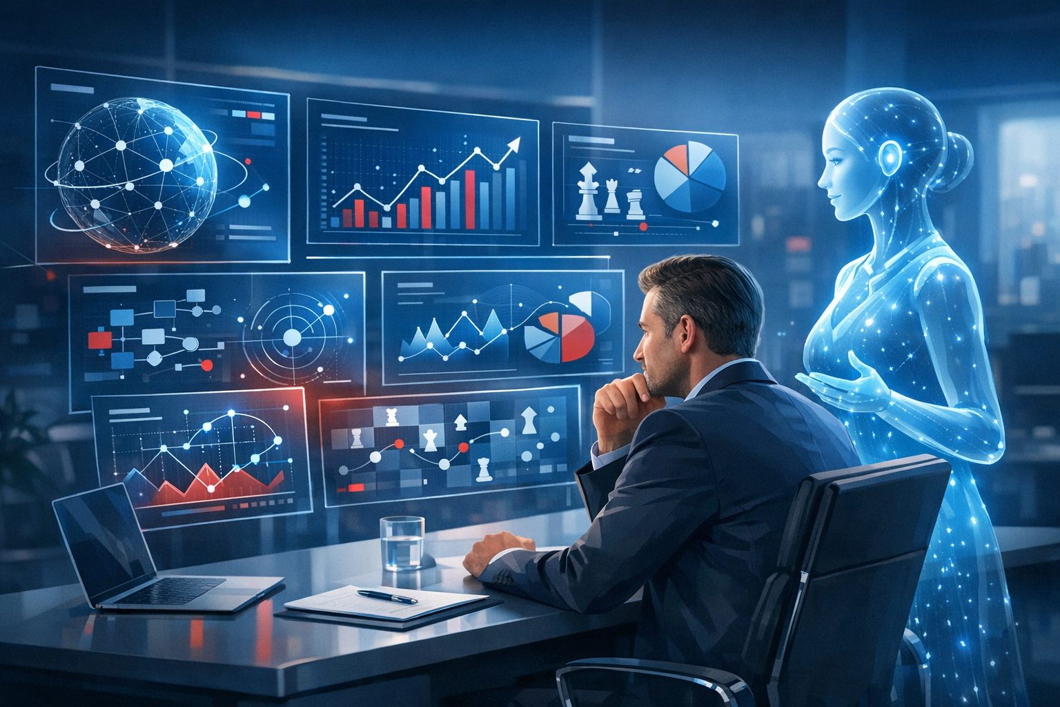 CEO 與高效人士把 AI 當思考夥伴與決策陪練示意圖