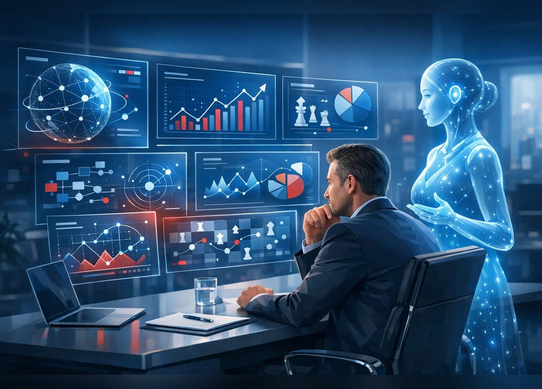 CEO 與高效人士把 AI 當思考夥伴與決策陪練示意圖