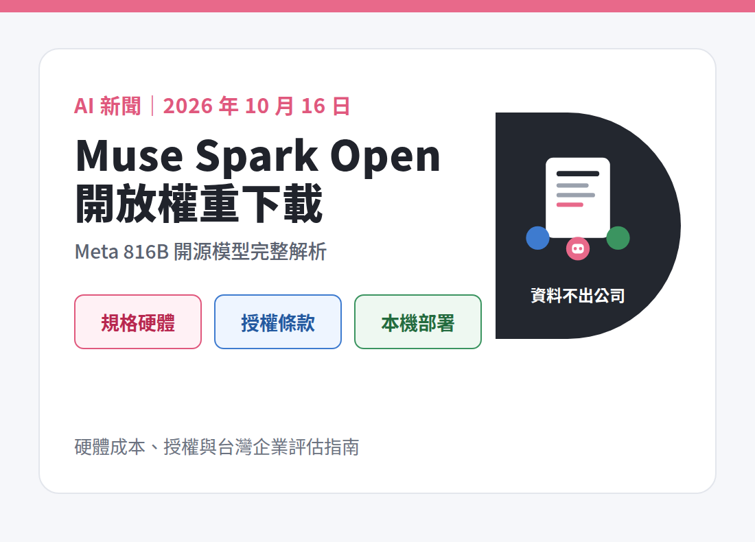 Muse Spark Open 開放權重下載：Meta 816B 開源模型解析